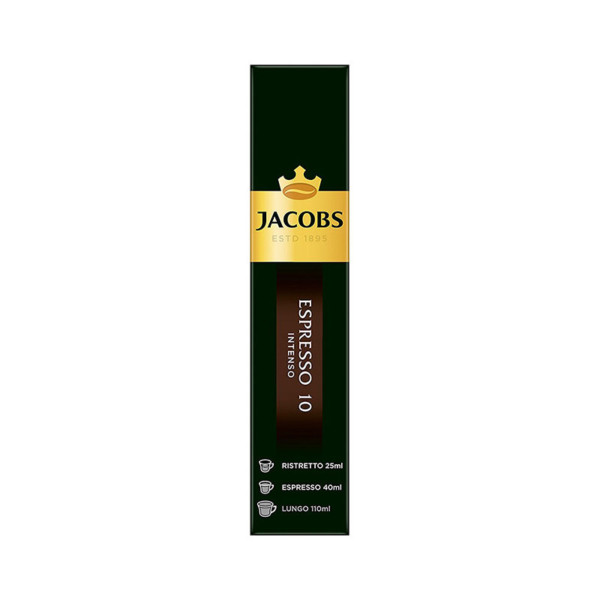 Jacobs Espresso Intenso συμβατές κάψουλες Nespresso πλάγια