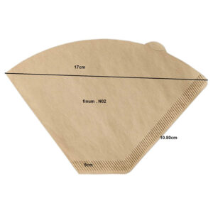 FINUM Coffee Filters NO2 μέγεθος διαστάσεις