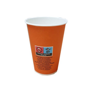 χάρτινα ποτήρια 180ml 100 τεμάχια πορτοκαλί χρώμα 03