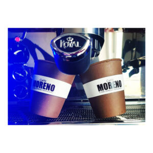Eco Friendly Cup Moreno Ποτήρι καφέ σε μηχανή καφέ παρασκευή espresso
