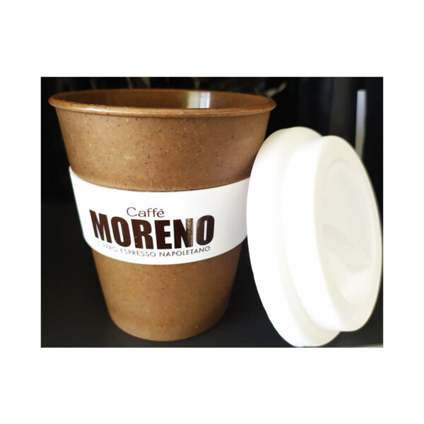 Eco Friendly Cup Moreno Ποτήρι καφέ λευκό καπάκι