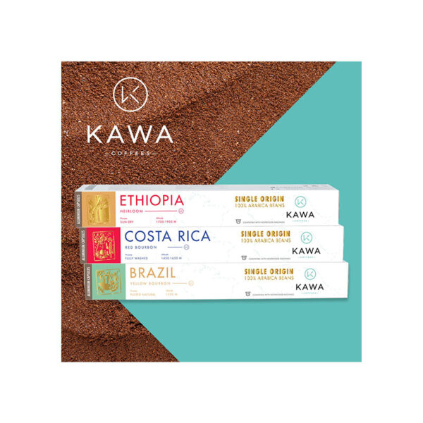 Kawacom Ethiopia Costa Rica Brazil nespresso κάψουλες 3x10= 30 τεμάχια