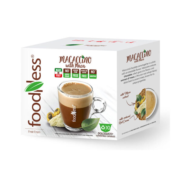Foodness Macaccino with Maca dolce gusto κάψουλες 10 τεμάχια