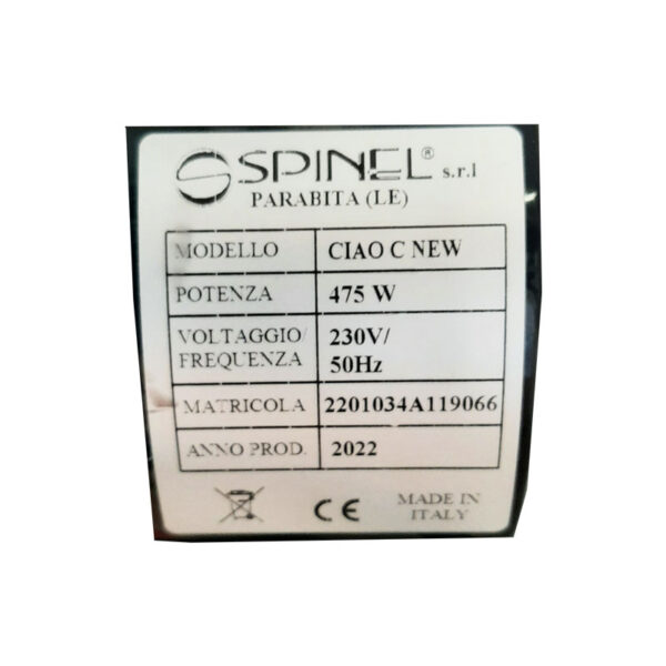 Μηχανή καφέ Spinel Ciao Ese White model label