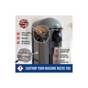Caffenu KIT Nespresso VERTUO cleans old coffee and bacteria
