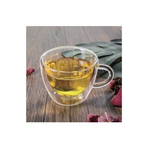 Φλιτζάνι καφέ 170ml γυάλινο double wall – 1 τεμάχιο με τσάι κούπα