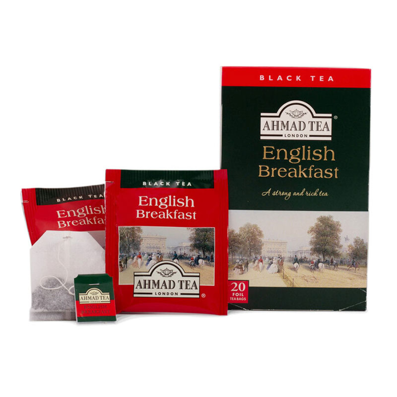 Ahmad Tea English Breakfast μαύρο τσάι - 20 φακελάκια ανοιγμένη συσκευασία