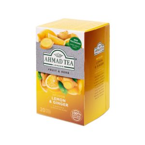 Ahmad Tea LEMON & GINGER (Fruit & Herb) - 20 φακελάκια τσάι λεμόνι τζίντζερ