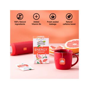 Ahmad Tea ENERGY (NATURAL BENEFITS) - 20 φακελάκια ανοιχτή συσκευασία με φλιτζάνι
