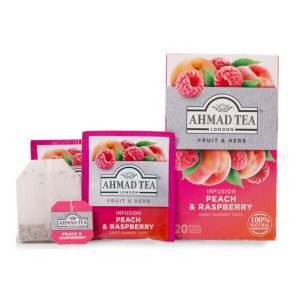 Ahmad Tea PEACH & RASPBERRY (Fruit & Herb) - 20 φακελάκια συσκευασία