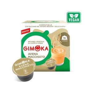 Gimoka Avena Macchiato Ρόφημα Βρώμης Dolce Gusto κάψουλες - 16 τεμ. με στιγμιαίο καφέ 16,1%
