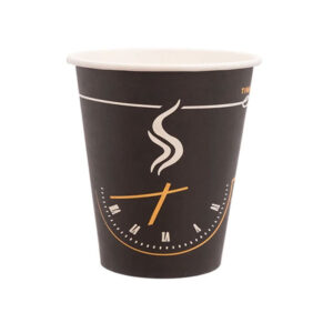 Χάρτινα ποτήρια μαύρα 8 Oz - 260ml Enjoy - 50 τεμάχια δεσμίδα