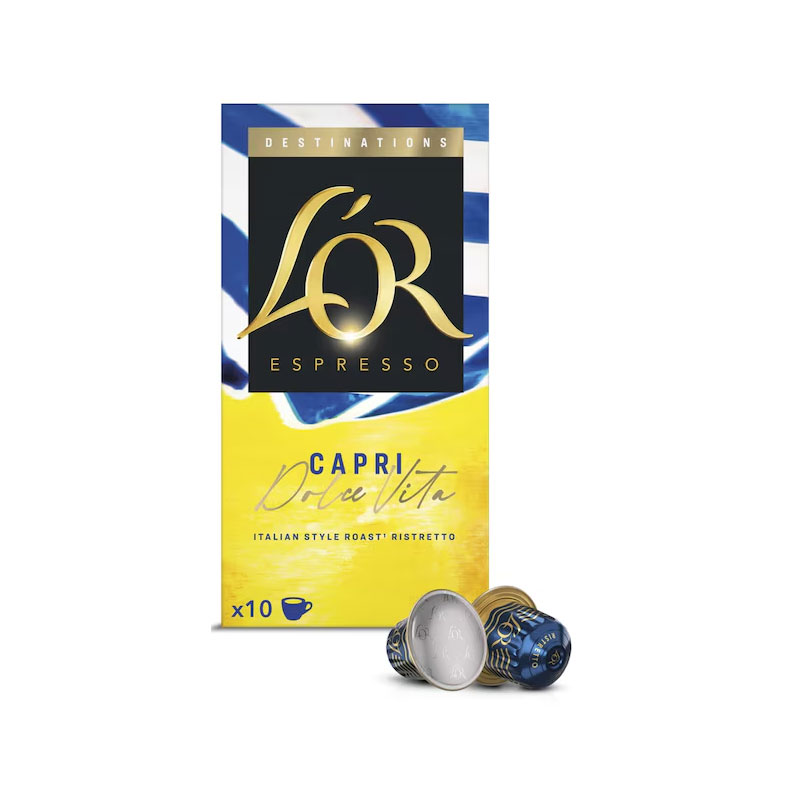 Lor espresso Capri Dolce Vita Nespresso κάψουλες αλουμινίου - 10 τεμ yellow box