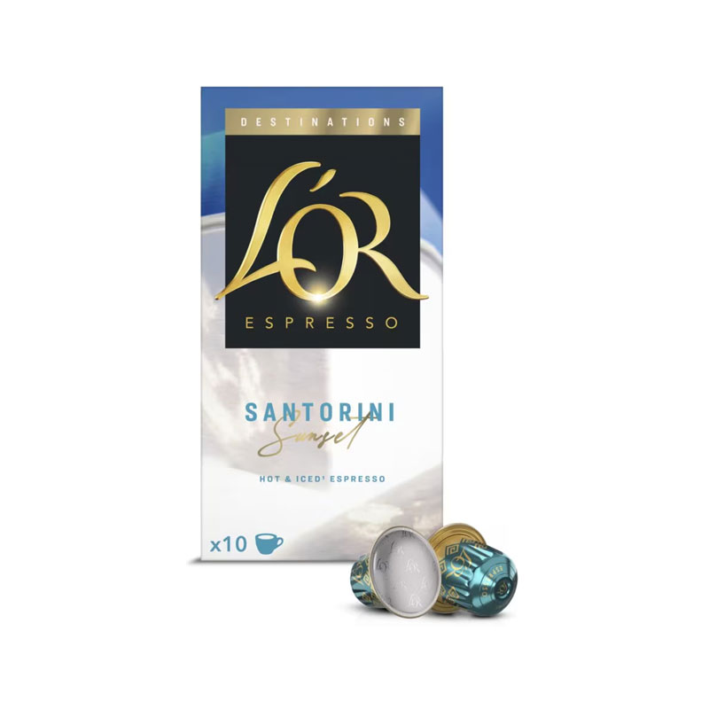 Lor espresso Santorini Sunset Nespresso κάψουλες αλουμινίου - 10 τεμ ένταση 7/13